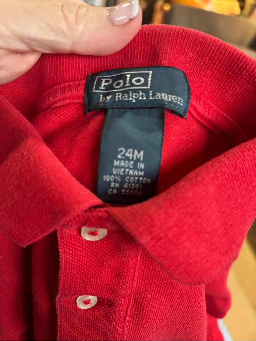 Ralph Lauren Red Boys' Short Sleeve Polo with Blue Pony